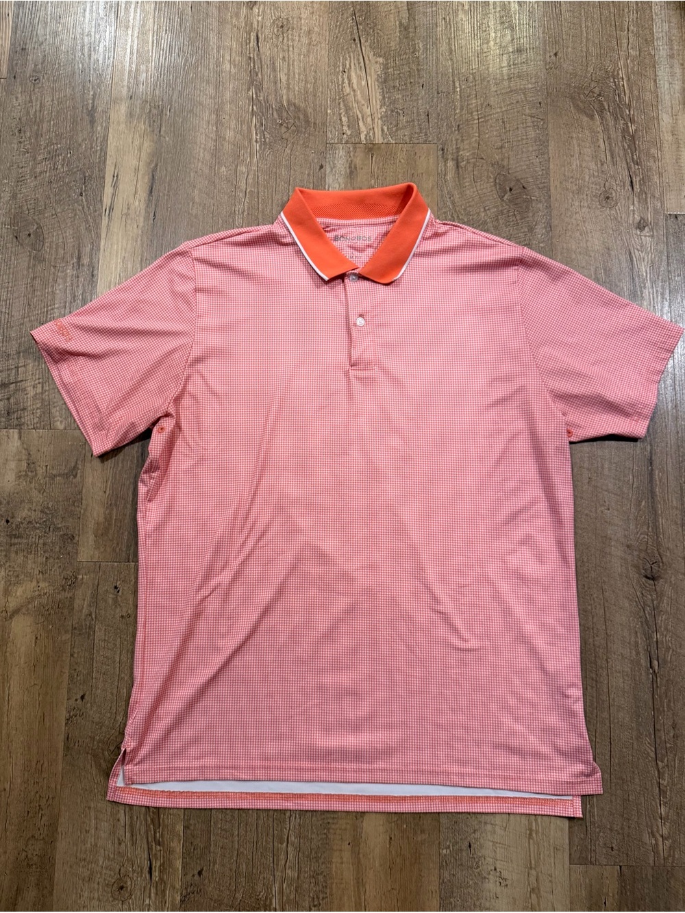 Bonobos Golf Orange mini Houndstooth Polo large Slim